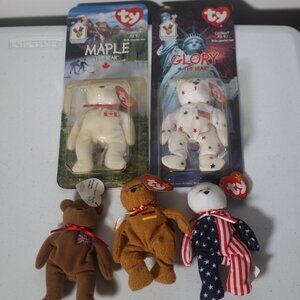 Ty Beanie Babies McDonald International Teenie Mini Bears Set of 5